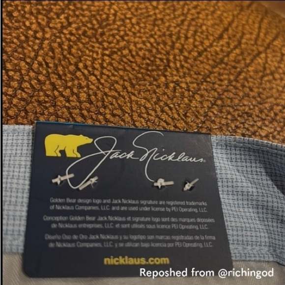 NWT Jack Nicklaus men’s “Infinity” blue UPF 50 stretch golf shorts, size 36 - Picture 9 of 15